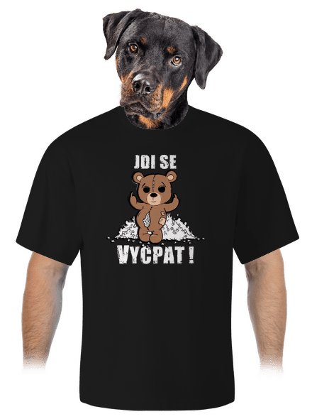 Jdi se vycpat unisex tričko oversized Black