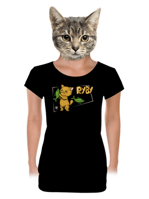 Kočičí horoskop: Ryby dámské tričko s lemem Black