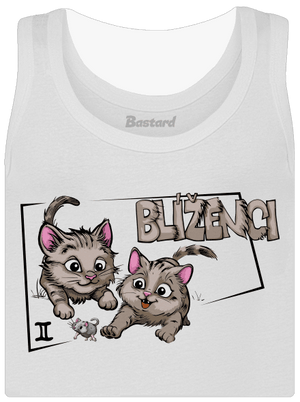 Kočičí horoskop: Blíženci dámské tílko klasické White