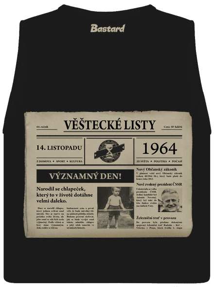 Věštecké listy dámské tílko volné Black