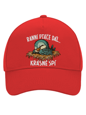 Ranní ptáče spí kšiltovka baseballka Classic Red