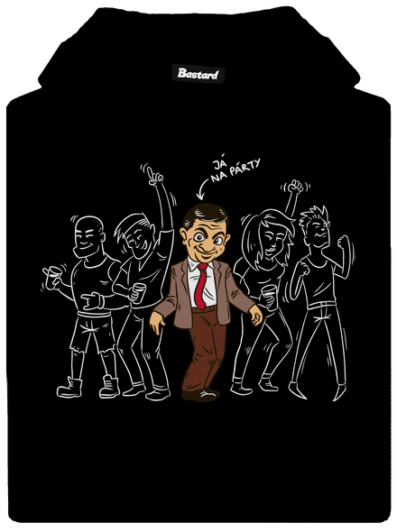 Já na párty pánská mikina klokanka Black