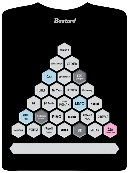 Textový alko kvíz a fix pánské tričko Black