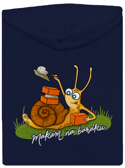 Makám na baráku pánská mikina na zip Navy