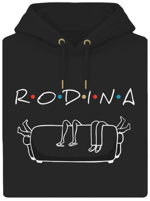 Rodina unisex mikina premium Dark Black