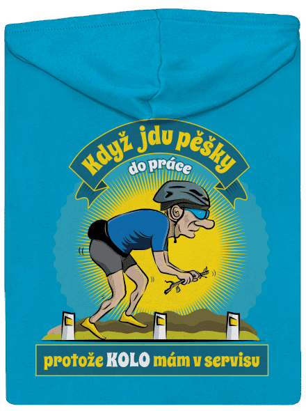Závislost na kole dámská mikina na zip Blue Atol
