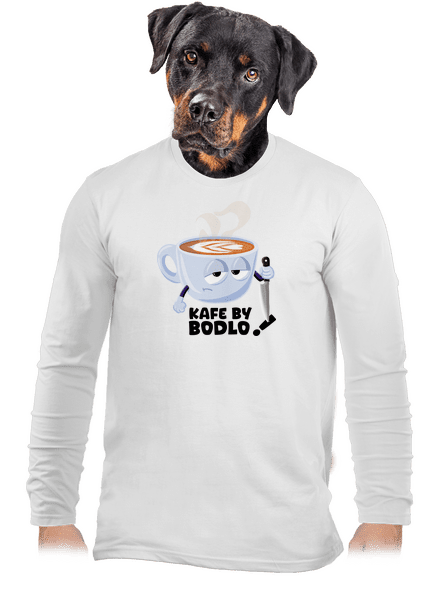 Kafe by bodlo pánské dlouhý rukáv White