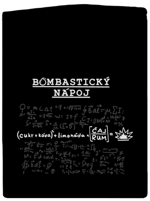 Bombastický nápoj pánská mikina na zip Black