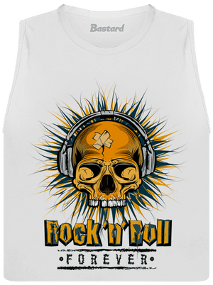 Rock'n'Roll forever dámské tílko volné White