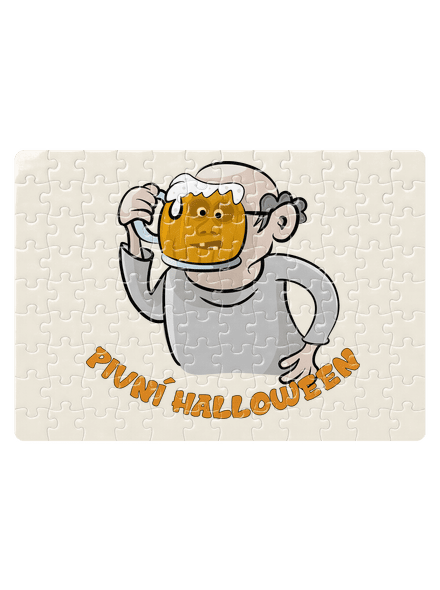 Pivní Halloween puzzle White