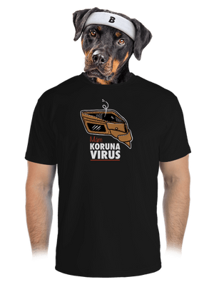 Korunavirus v peněžence pánské sportovní tričko Black