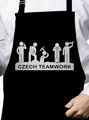 Czech Teamwork zástěra Black