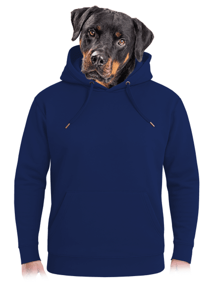 Bez potisku unisex mikina premium Navy