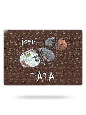 Jsem táta a máma puzzle White