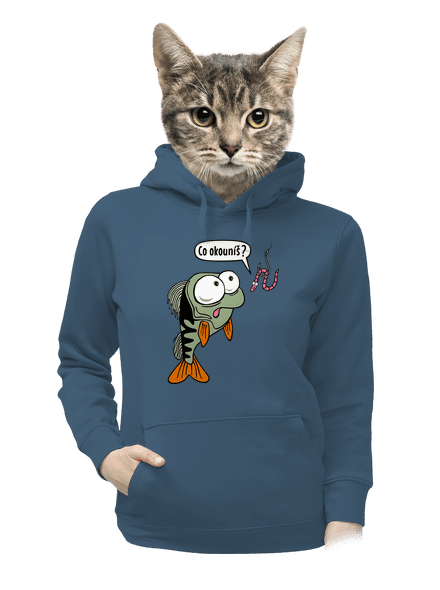 Co okouníš? dámská mikina klokanka Denim