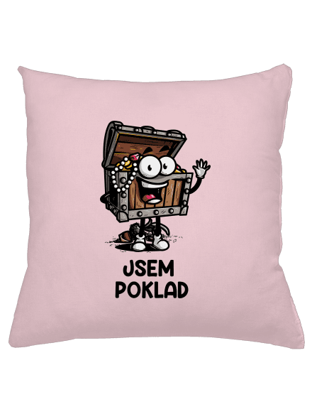 Jsem poklad polštář Light Pink
