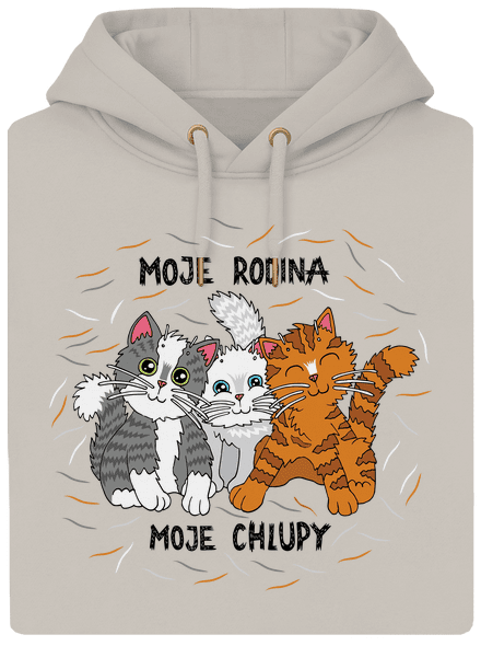 Moje rodina unisex mikina premium Pastel Macchiato