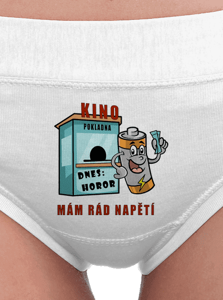 Mám rád napětí dámské kalhotky White