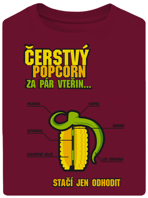 Čerstvý popcorn unisex tričko oversized Garnet