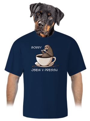 V pressu unisex tričko oversized Midnight Blue