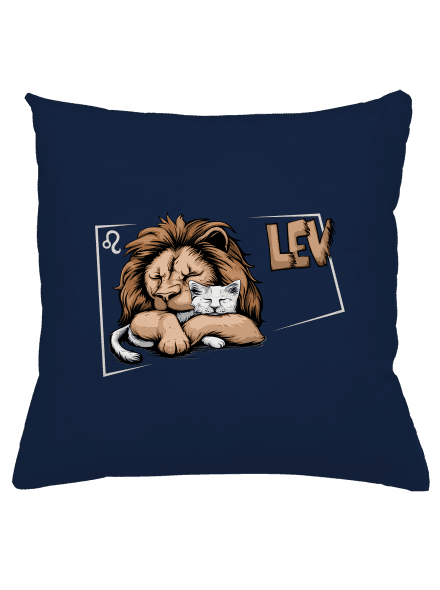 Kočičí horoskop: Lev  polštář Dark Navy