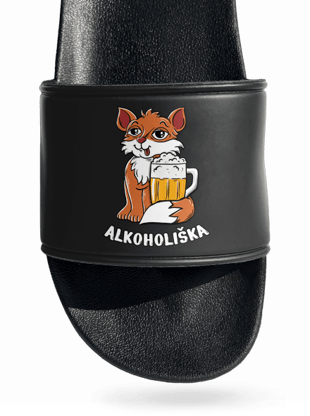 Pivní Alkoholiška pantofle Black