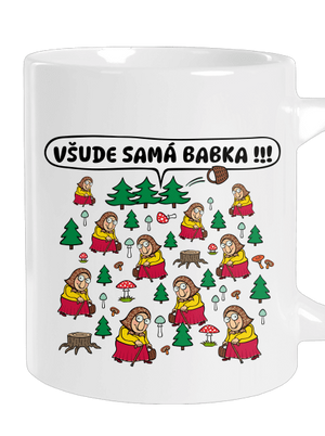 Všude samá babka velký hrnek White