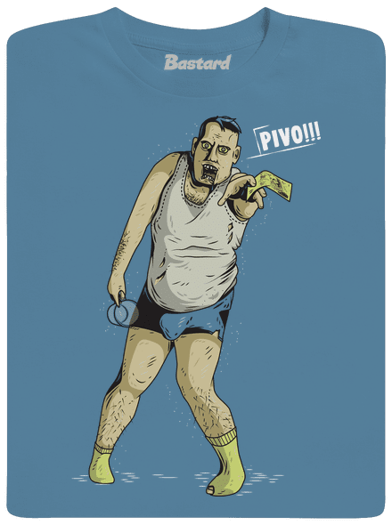 Beer zombie pánské tričko Stone Blue