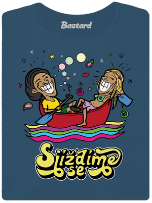 Sjíždíme se dámské tričko premium Petrol Blue