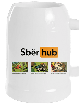 Sběr hub půllitr White