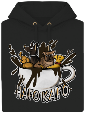 Hafo kafo unisex mikina premium Dark Black