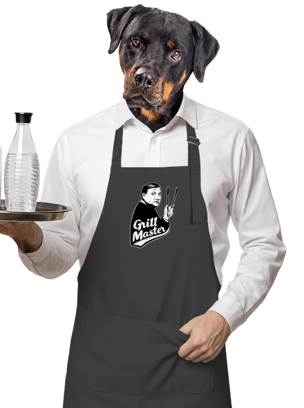 Grill master zástěra Dark Grey