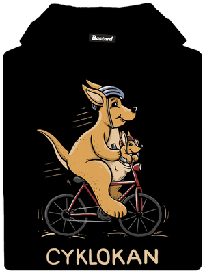 Cyklokan dětská mikina klokanka Black