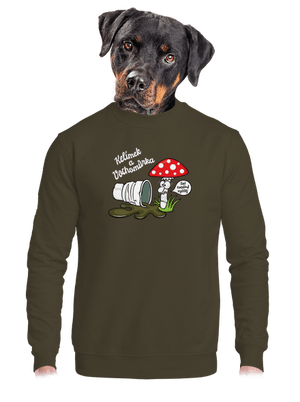 unisex mikina bez kapuce