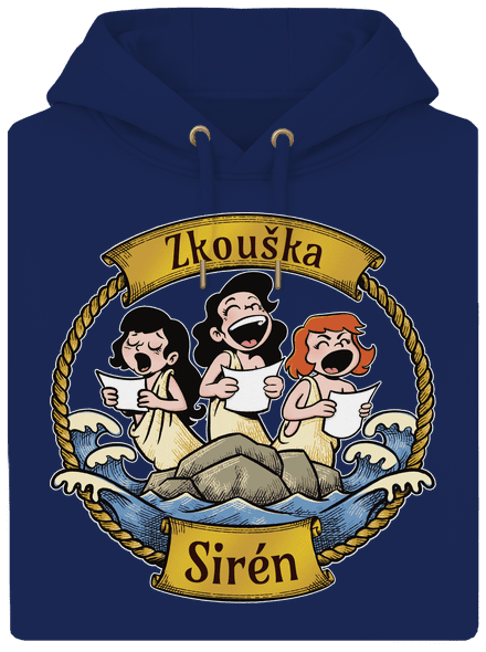 Zkouška sirén unisex mikina premium Navy
