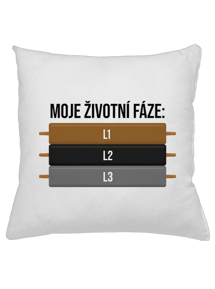 Moje životní fáze polštář White