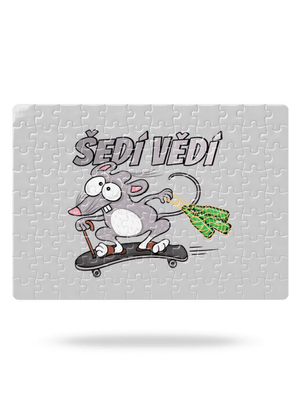 Šedí vědí - myšák puzzle White
