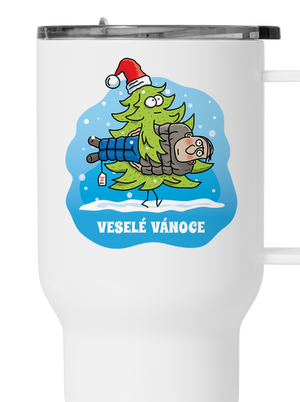 Veselé Vánoce termohrnek White
