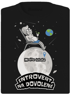 Introvert na dovolené dámské sportovní tričko Black