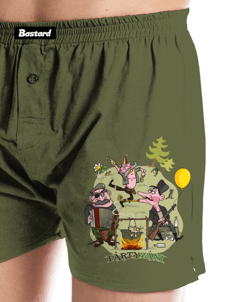 Pártyzáni pánské trenky Khaki