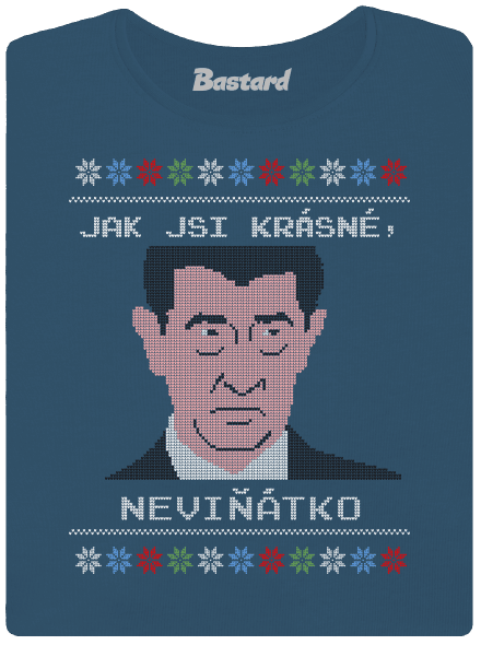 Neviňátko dámské tričko premium Petrol Blue