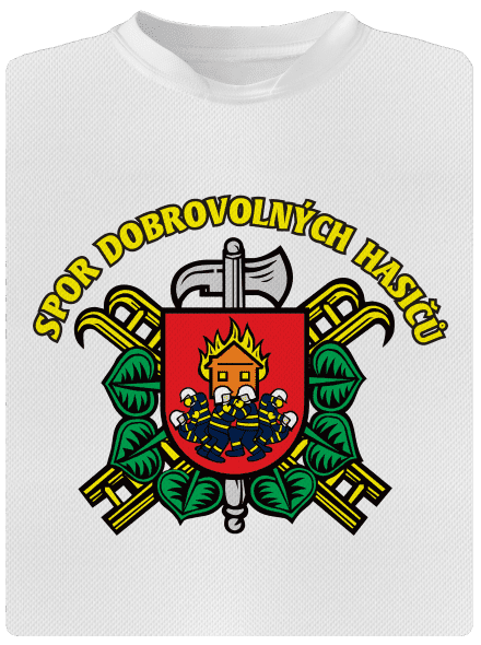 Spor dobrovolných hasičů pánské sportovní tričko White