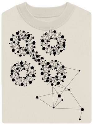 NYX Síť 15 let – černý potisk unisex mikina bez kapuce Off White