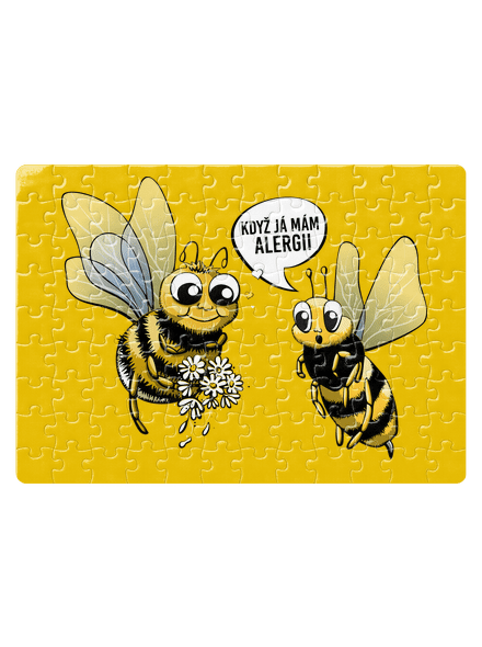 Alergická včelka puzzle White