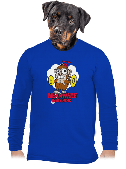 Monkey in my head pánské dlouhý rukáv Royal Blue
