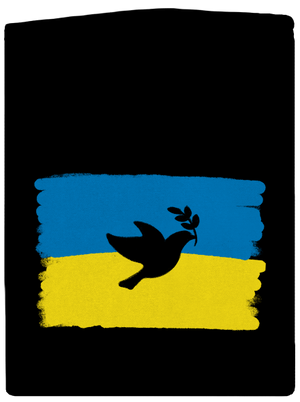 Ukrajina - Holubice pánská mikina na zip Black