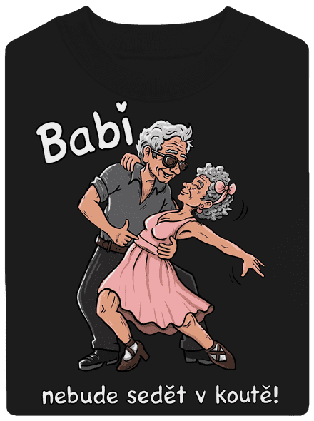 Babi v koutě unisex mikina bez kapuce Black