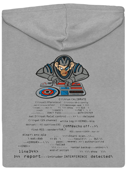 Coder ape pánská mikina na zip Light Melange