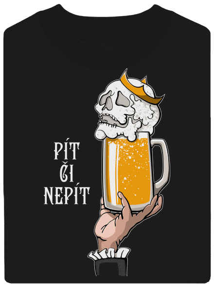 Pít či nepít unisex mikina bez kapuce Black