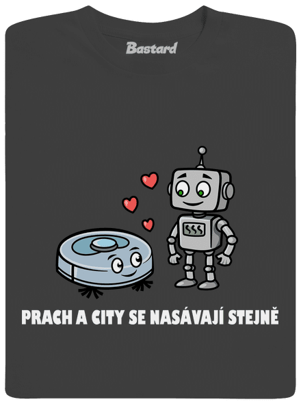 Láska mezi roboty pánské dlouhý rukáv Dark Grey